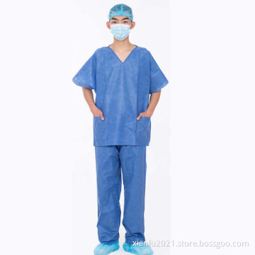 Direct manufacture hospital uniform doctor nurse medical disposable non woven scrubs work suit